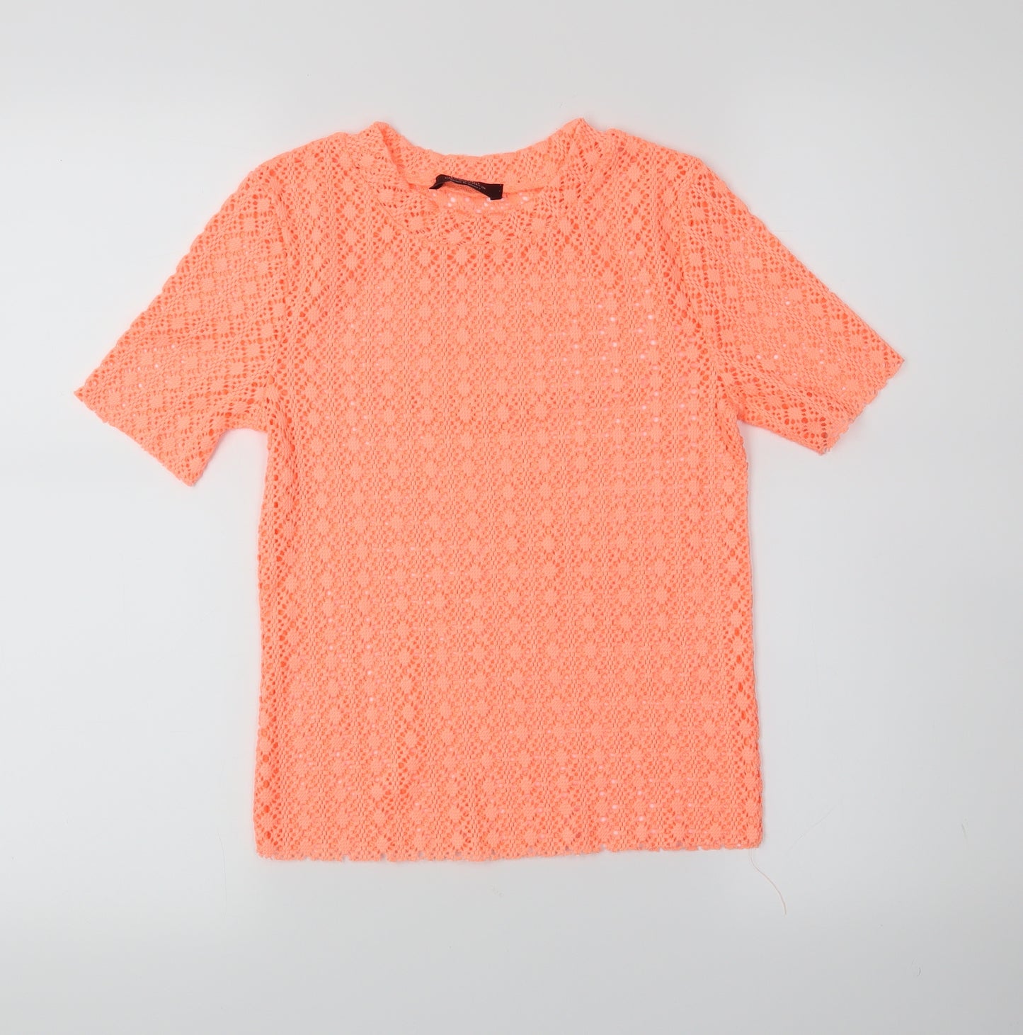 Bershka Womens Orange   Pullover Jumper Size S  - neon
