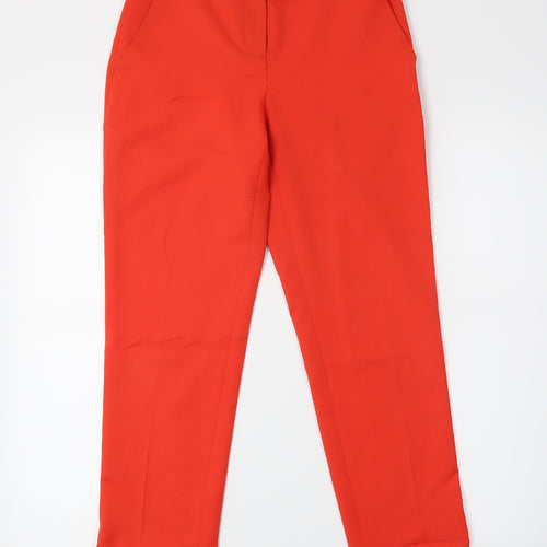 Topshop Womens Red   Cropped Trousers Size 4
