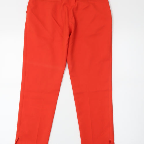 Topshop Womens Red   Cropped Trousers Size 4