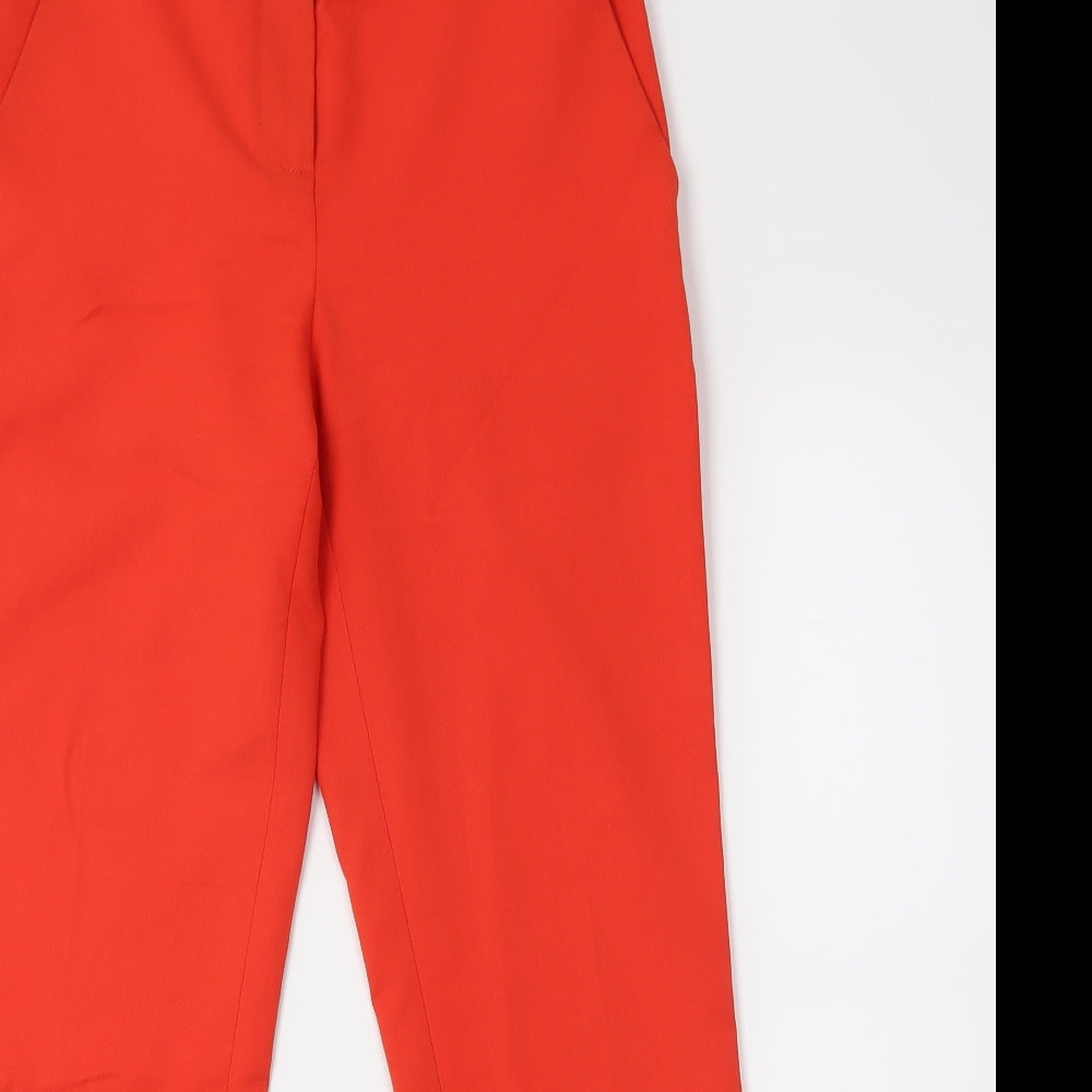 Topshop Womens Red   Cropped Trousers Size 4