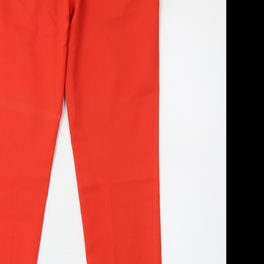 Topshop Womens Red   Cropped Trousers Size 4
