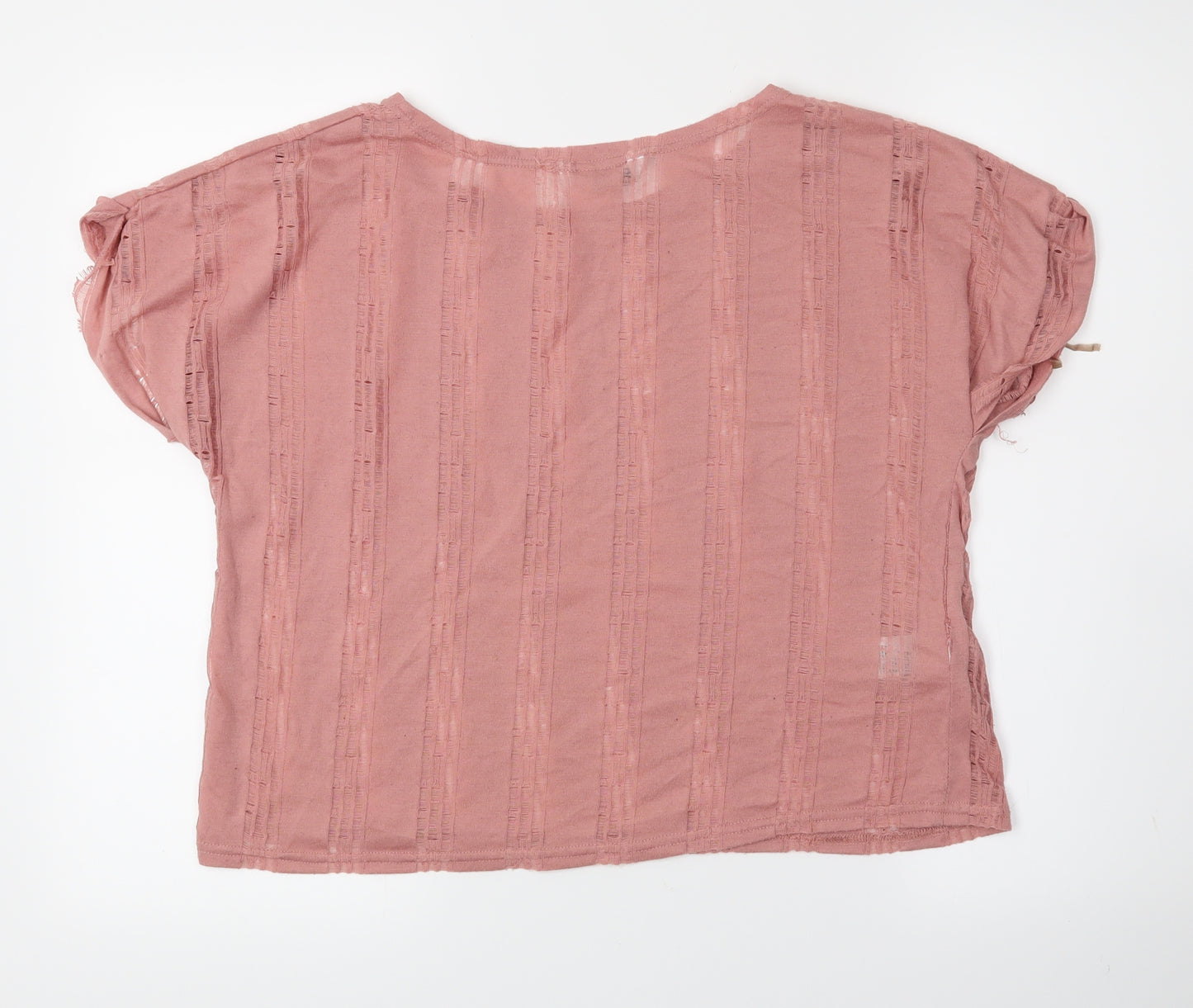 New Look Womens Pink   Basic T-Shirt Size 14  - distressed