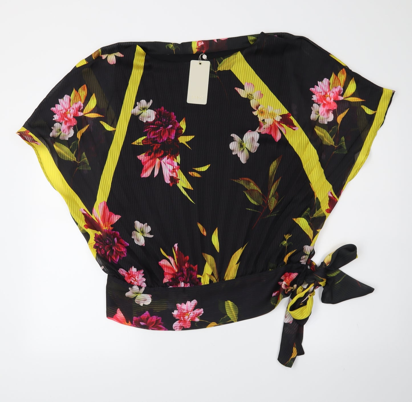 Coast Womens Black Floral  Basic Blouse Size 12  - 100% polyester