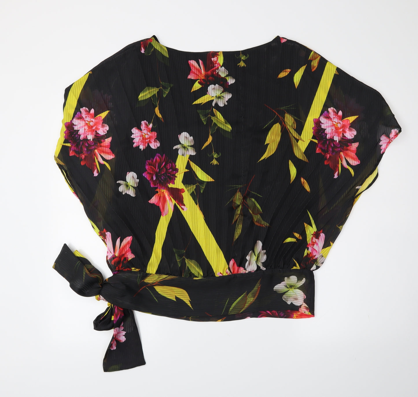Coast Womens Black Floral  Basic Blouse Size 12  - 100% polyester