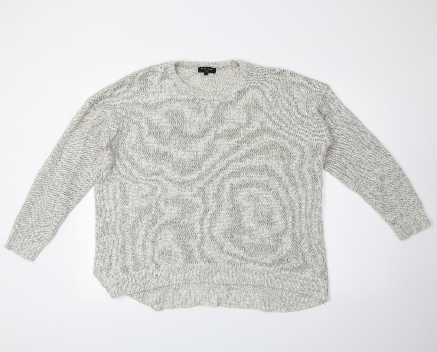 New Look Womens Grey   Pullover Jumper Size L  - 100% acrylic