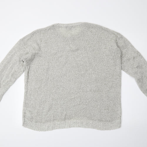 New Look Womens Grey   Pullover Jumper Size L  - 100% acrylic