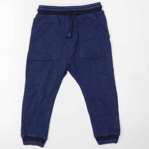 George Boys Blue Striped  Sweatpants Trousers Size 3-4 Years
