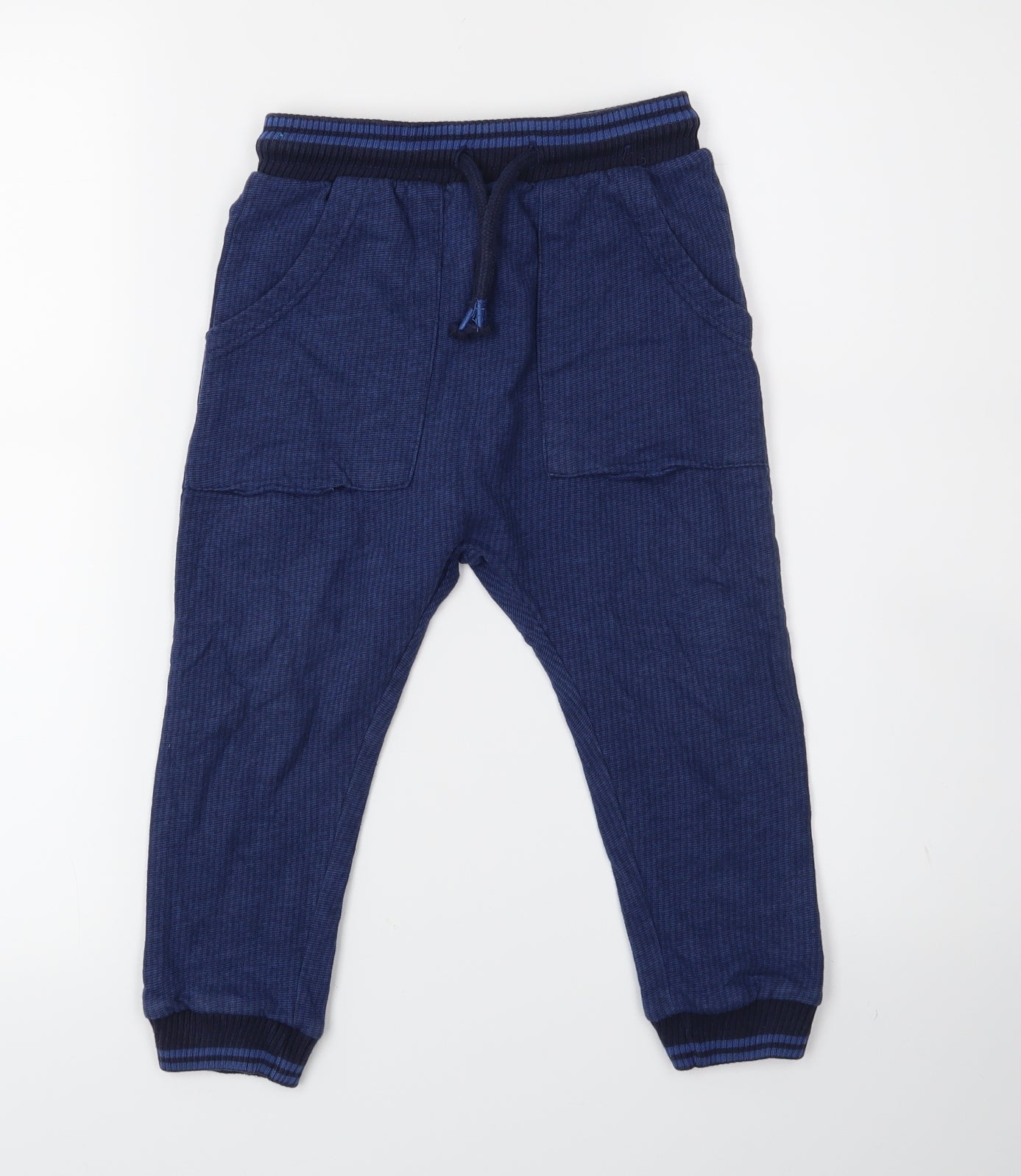 George Boys Blue Striped  Sweatpants Trousers Size 3-4 Years