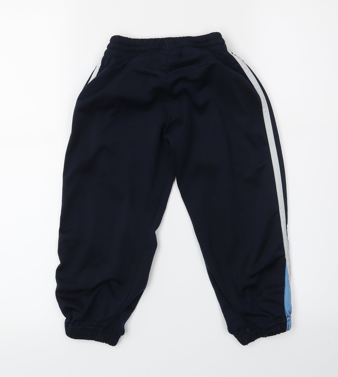 adidas Boys Blue Striped  Sweatpants Trousers Size 3-4 Years