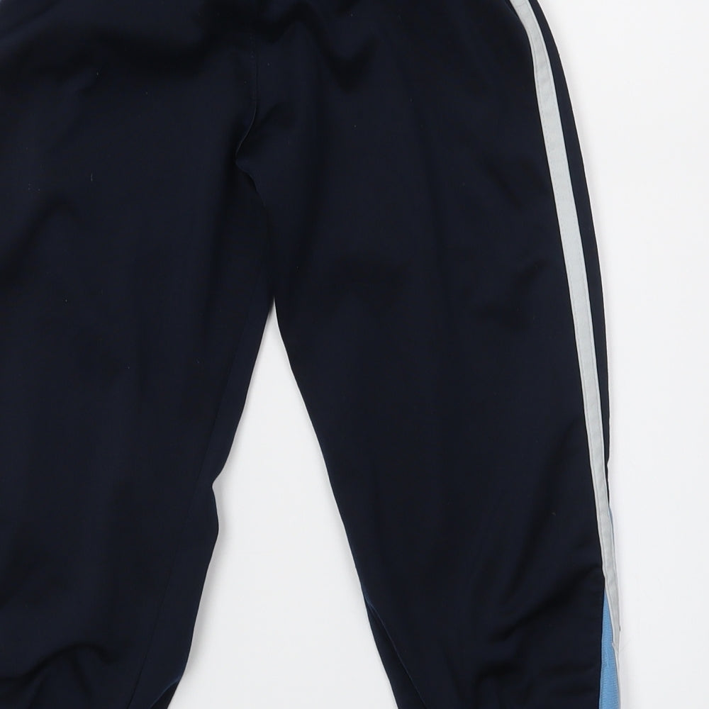 adidas Boys Blue Striped  Sweatpants Trousers Size 3-4 Years