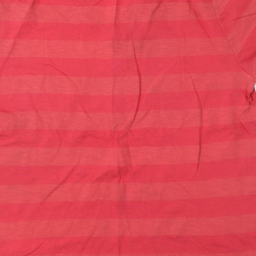 H&M Mens Pink Striped   T-Shirt Size L