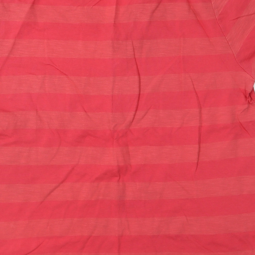 H&M Mens Pink Striped   T-Shirt Size L