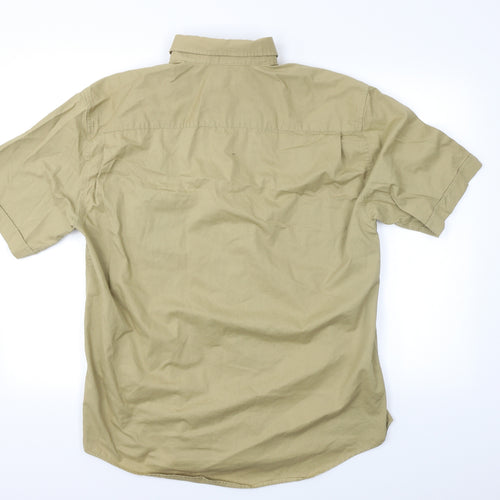 District Mens Beige    Button-Up Size L