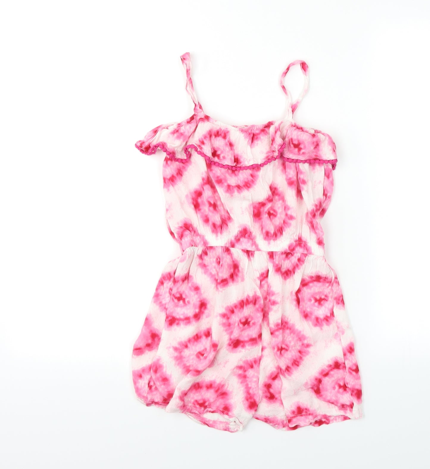 Minoti Girls White Tie Dye  Jumpsuit One-Piece Size 11-12 Years