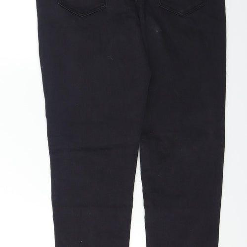 Preworn Womens Black  Denim Skinny Jeans Size 8 L29 in - studded detail
