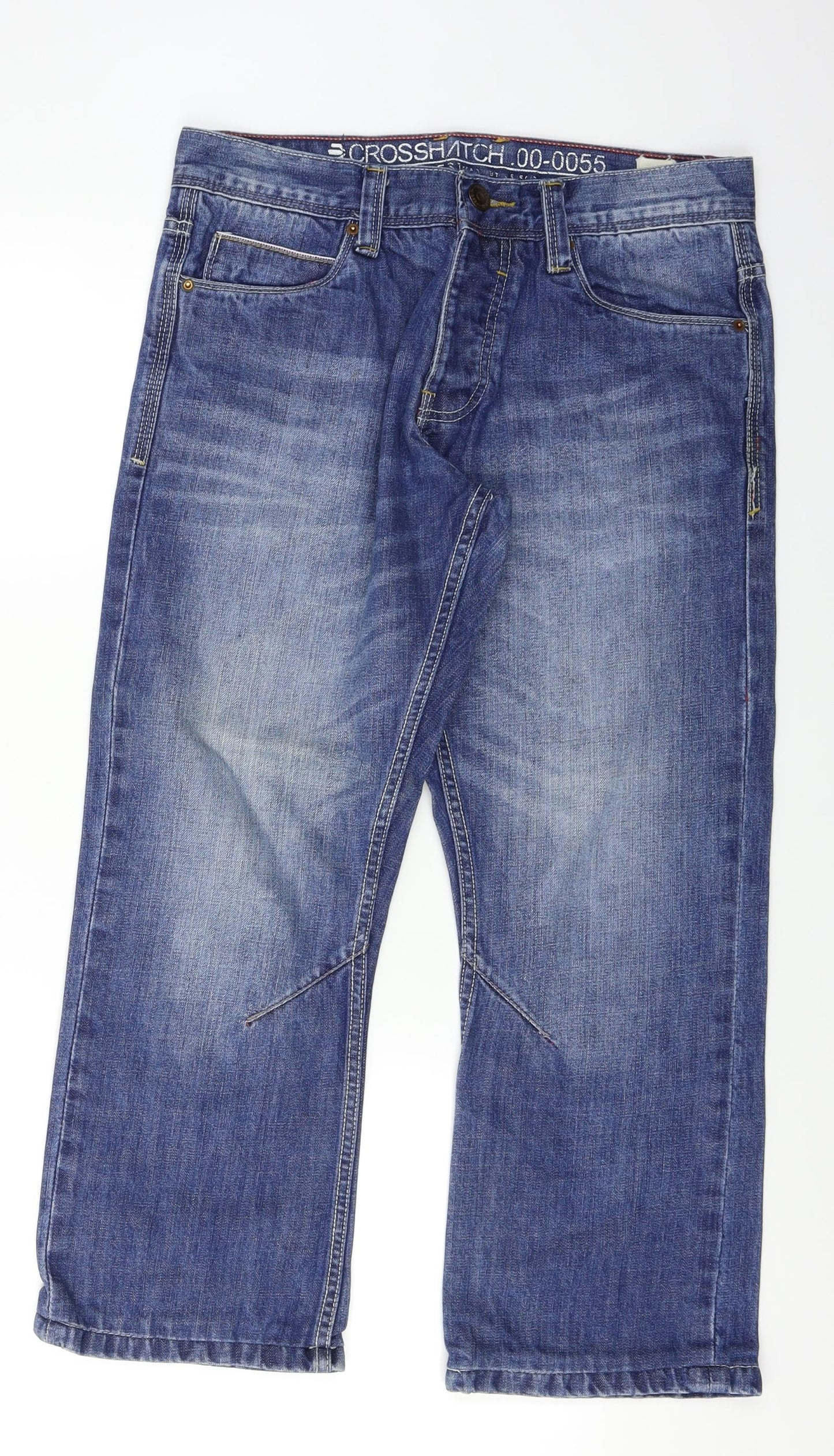 Crosshatch Mens Blue  Denim Wide-Leg Jeans Size 30 L24 in