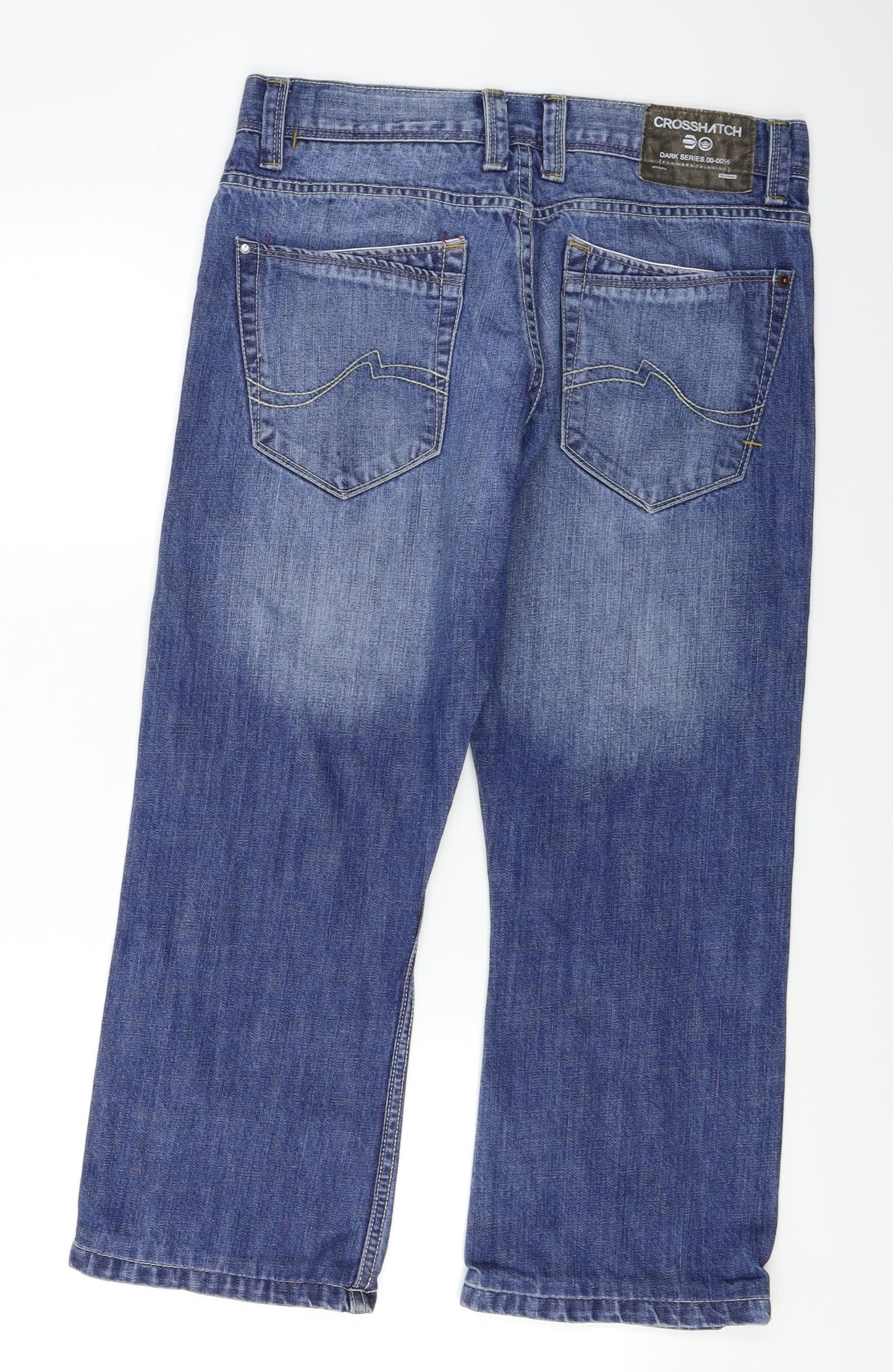 Crosshatch Mens Blue  Denim Wide-Leg Jeans Size 30 L24 in