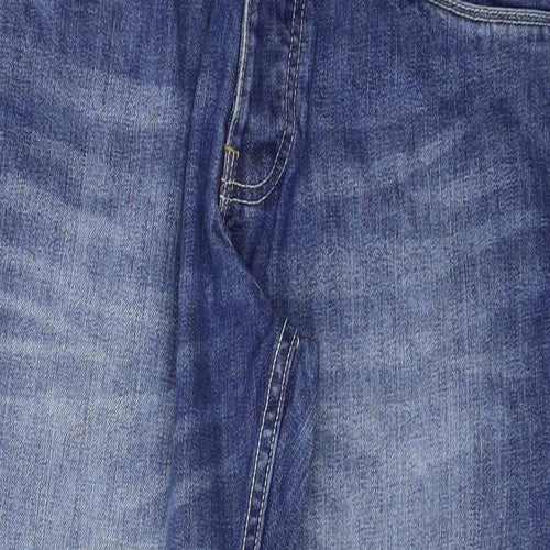 Crosshatch Mens Blue  Denim Wide-Leg Jeans Size 30 L24 in