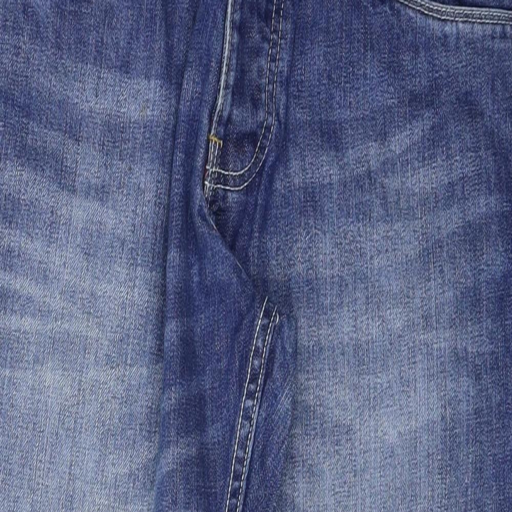 Crosshatch Mens Blue  Denim Wide-Leg Jeans Size 30 L24 in