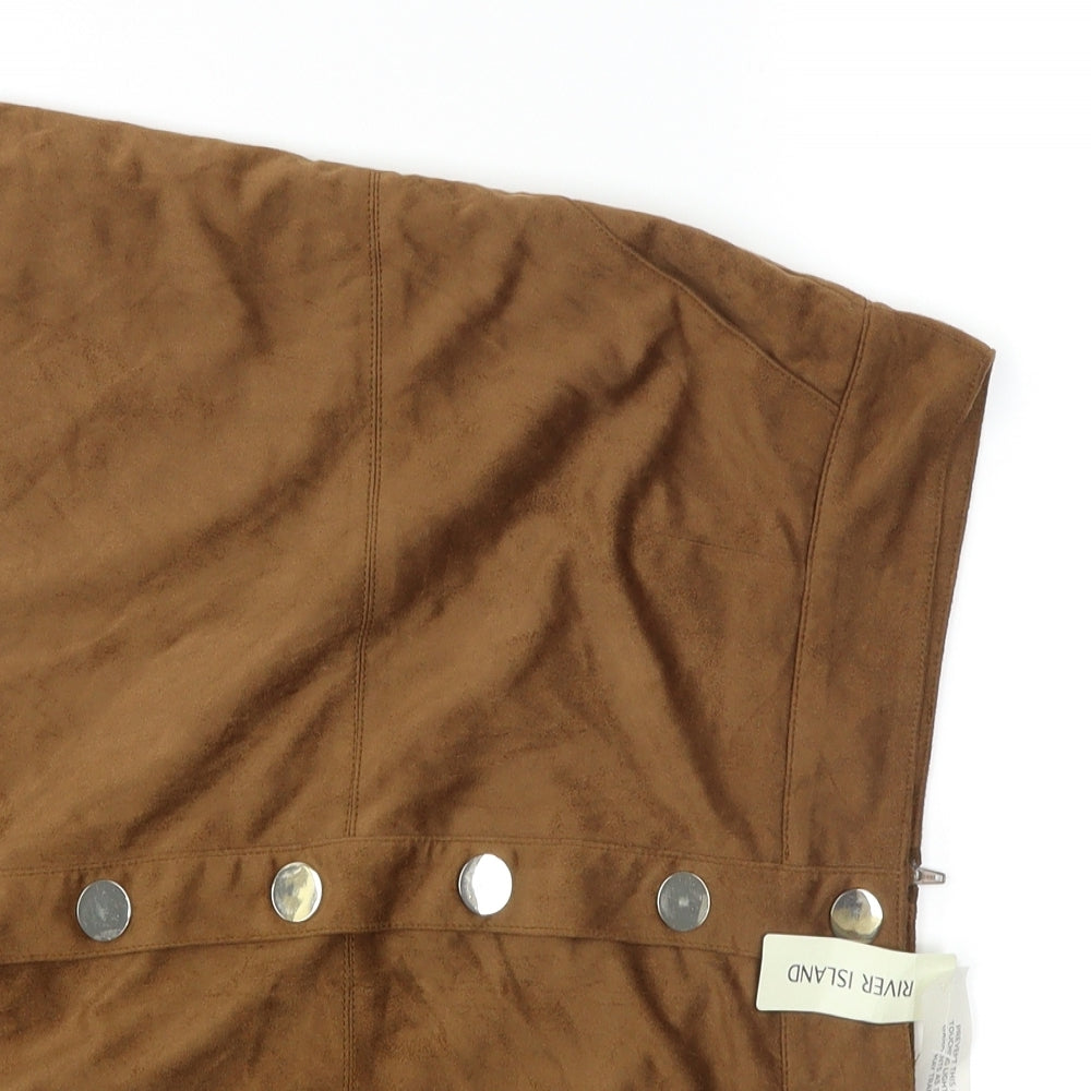 River Island Womens Brown   Straight & Pencil Skirt Size 12