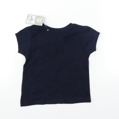 Primark Baby Blue   Basic T-Shirt Size 3-6 Months  - Star Design