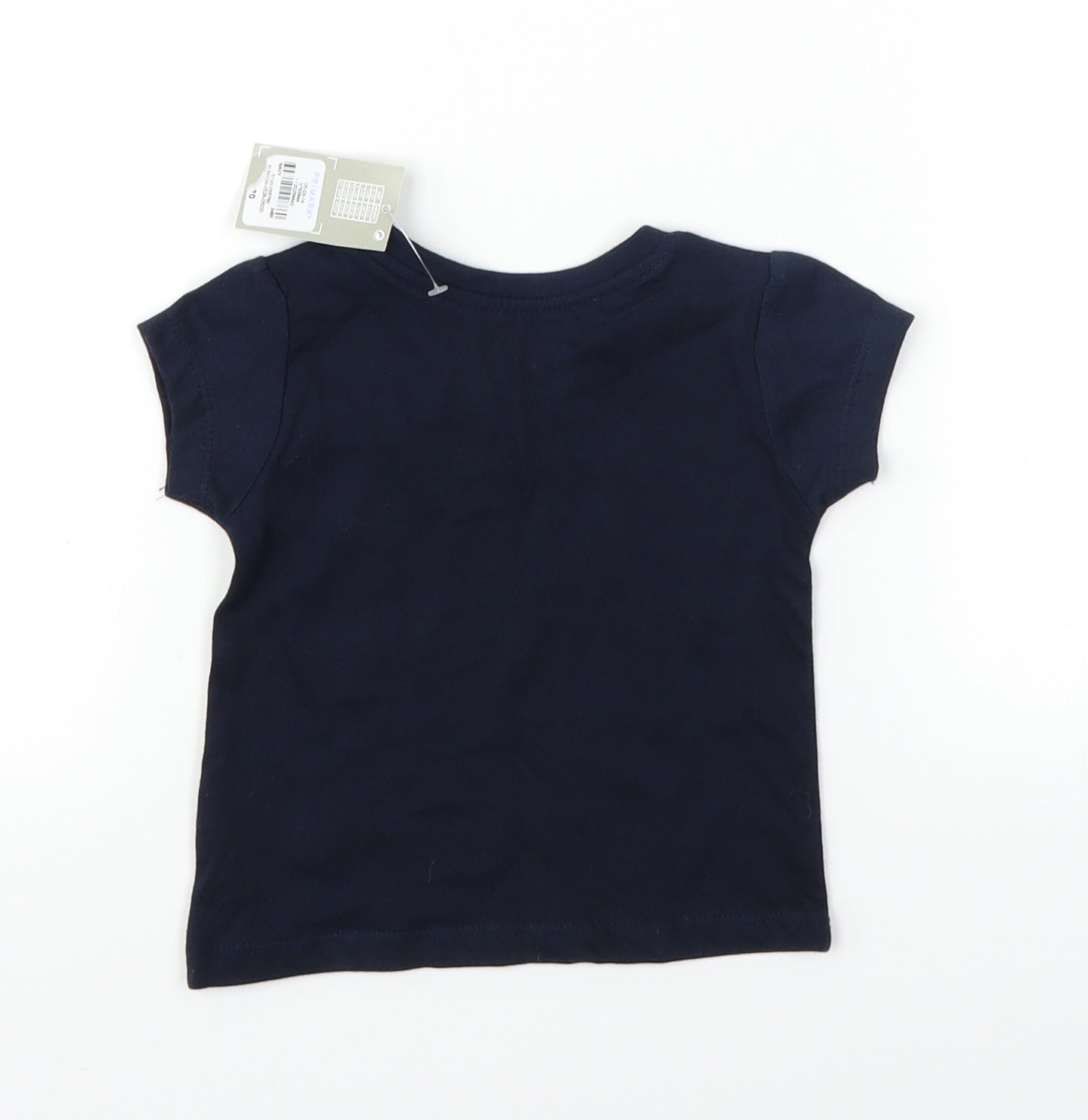 Primark Baby Blue   Basic T-Shirt Size 3-6 Months  - Star Design