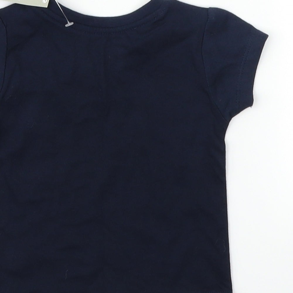 Primark Baby Blue   Basic T-Shirt Size 3-6 Months  - Star Design