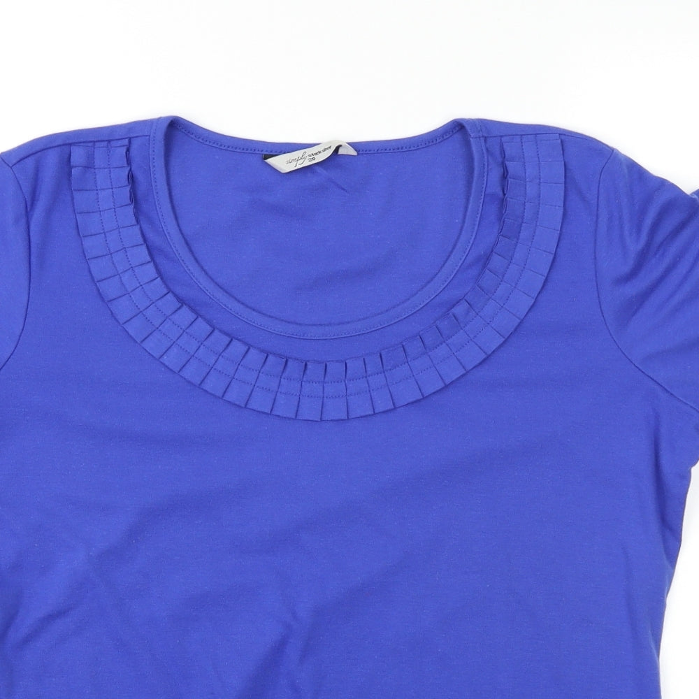 Simply Womens Blue   Basic T-Shirt Size 20