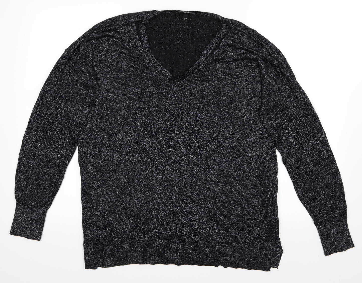 Topshop Womens Black   Basic T-Shirt Size 14