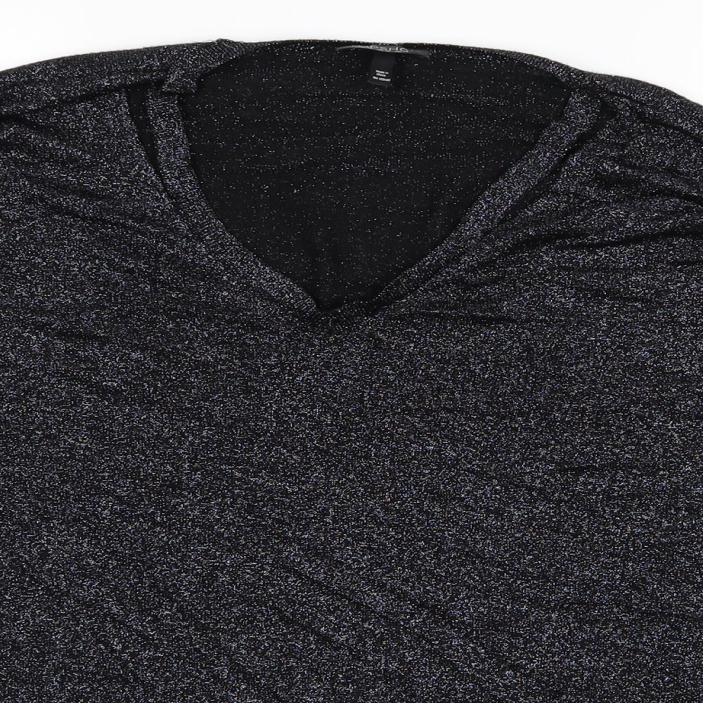 Topshop Womens Black   Basic T-Shirt Size 14