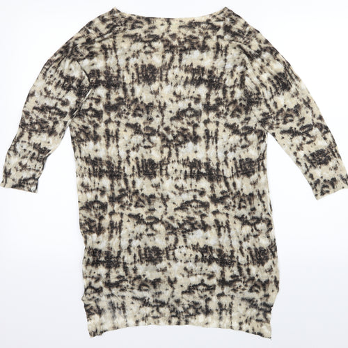 M&S Womens Yellow Fair Isle  Shirt Dress  Size 10