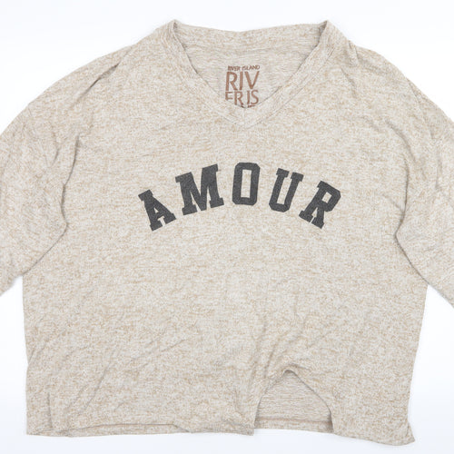 River Island Womens Beige   Pullover Jumper Size M  - Amour