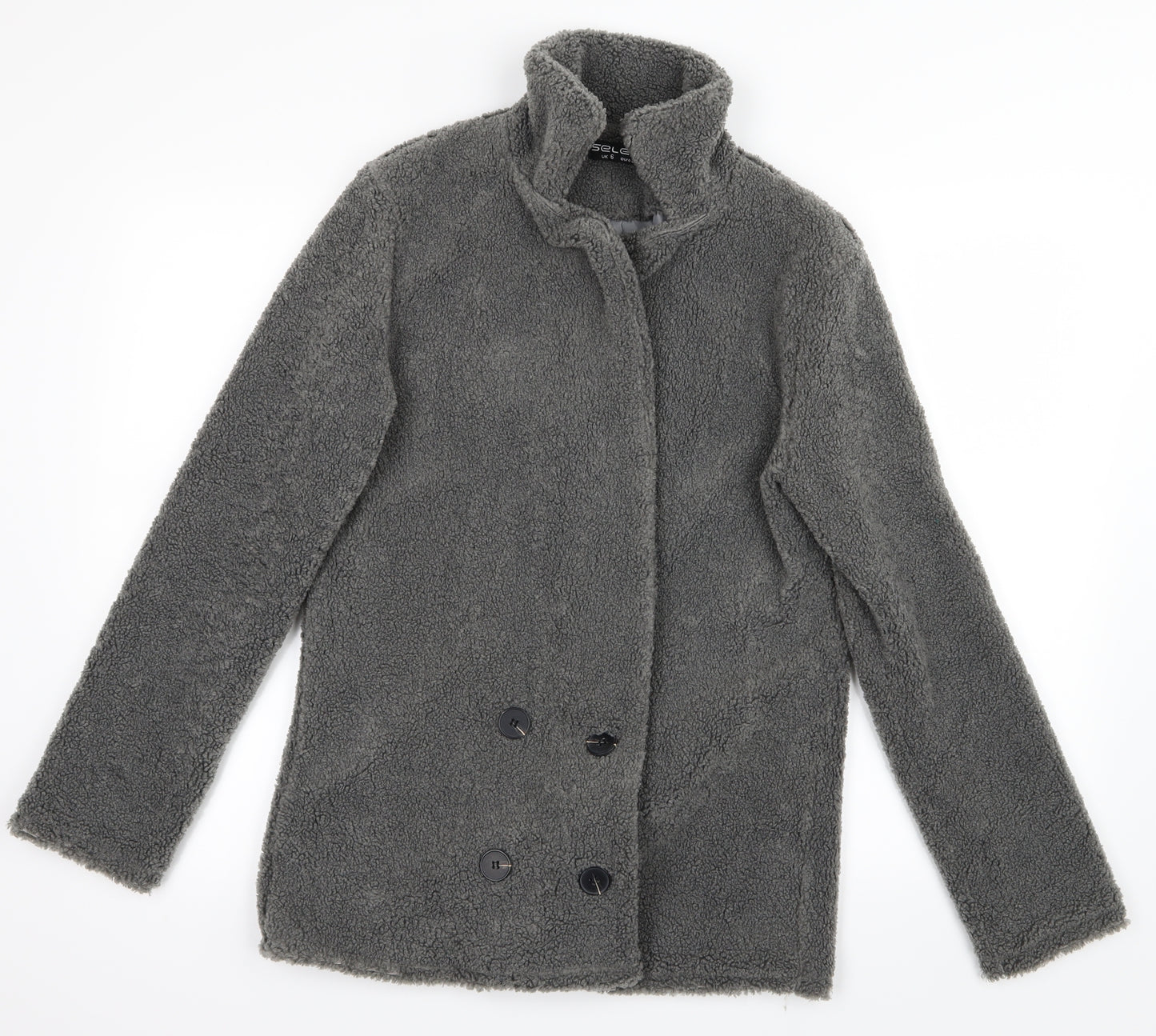 Select Womens Grey   Overcoat Coat Size 6