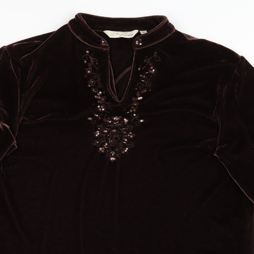 Style By Ewm Womens Brown   Pullover Jumper Size S