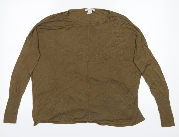 H&M Womens Brown Basic T-Shirt Size S