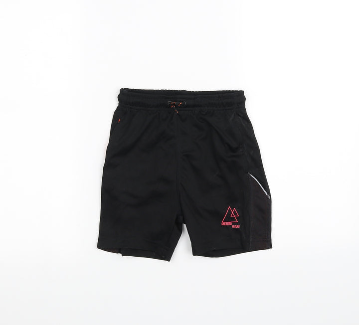 George Girls Black   Sweat Shorts Size 5-6 Years