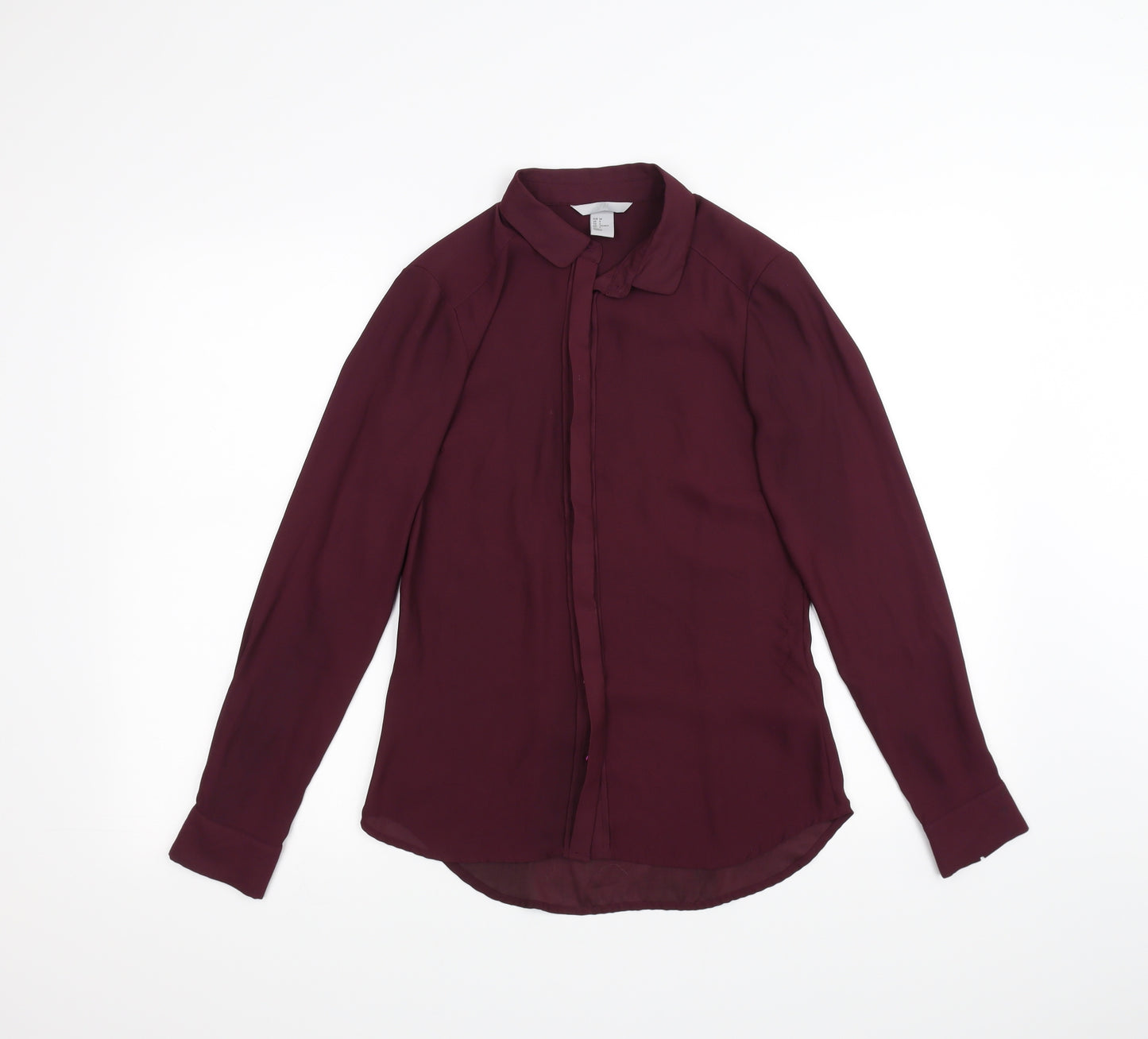 H&M Womens Purple   Basic Button-Up Size 6