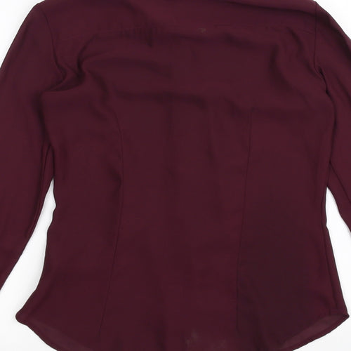H&M Womens Purple   Basic Button-Up Size 6