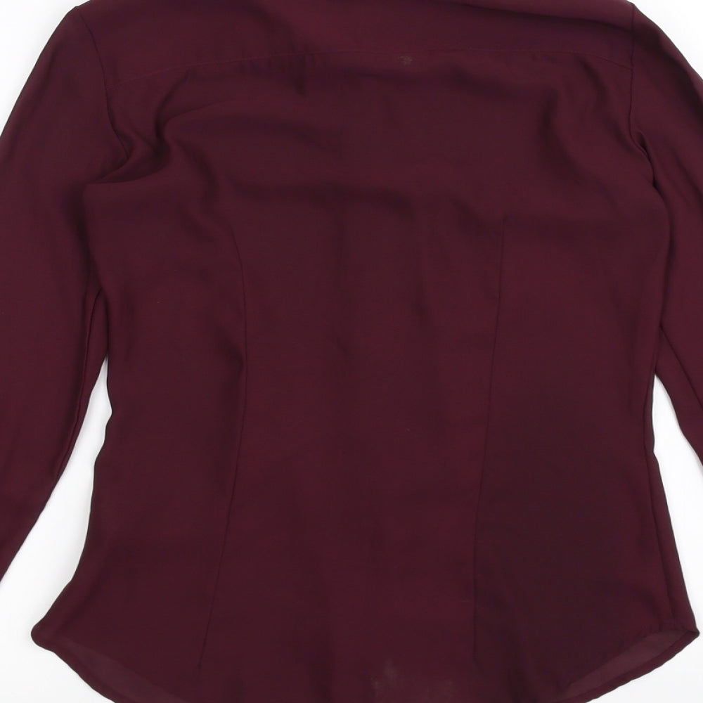 H&M Womens Purple   Basic Button-Up Size 6
