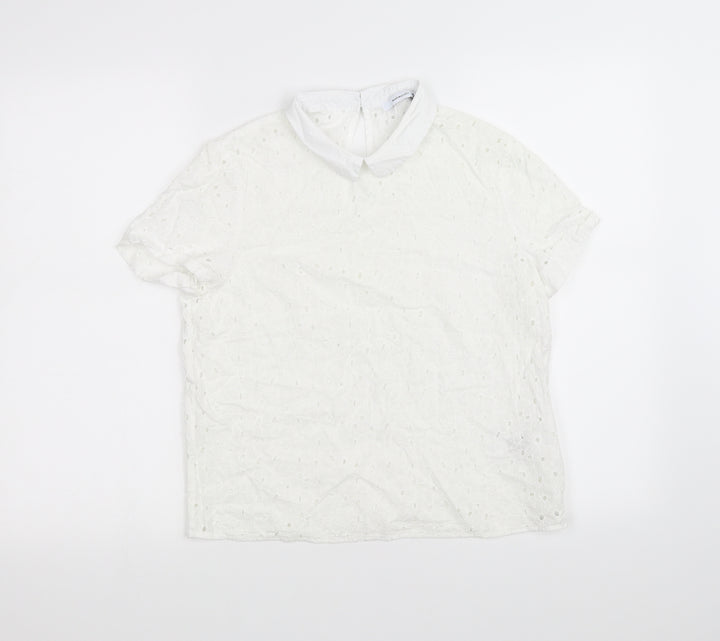 Mademoiselle R Womens White Basic T-Shirt Size 10