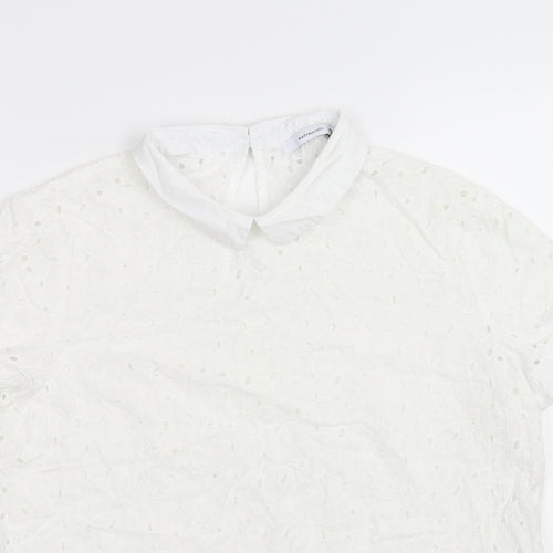 Mademoiselle R Womens White   Basic T-Shirt Size 10