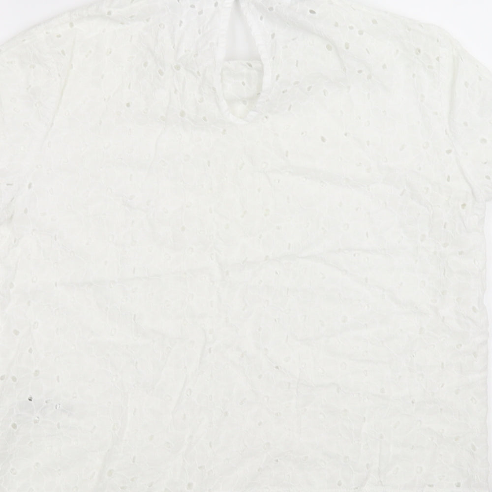 Mademoiselle R Womens White   Basic T-Shirt Size 10