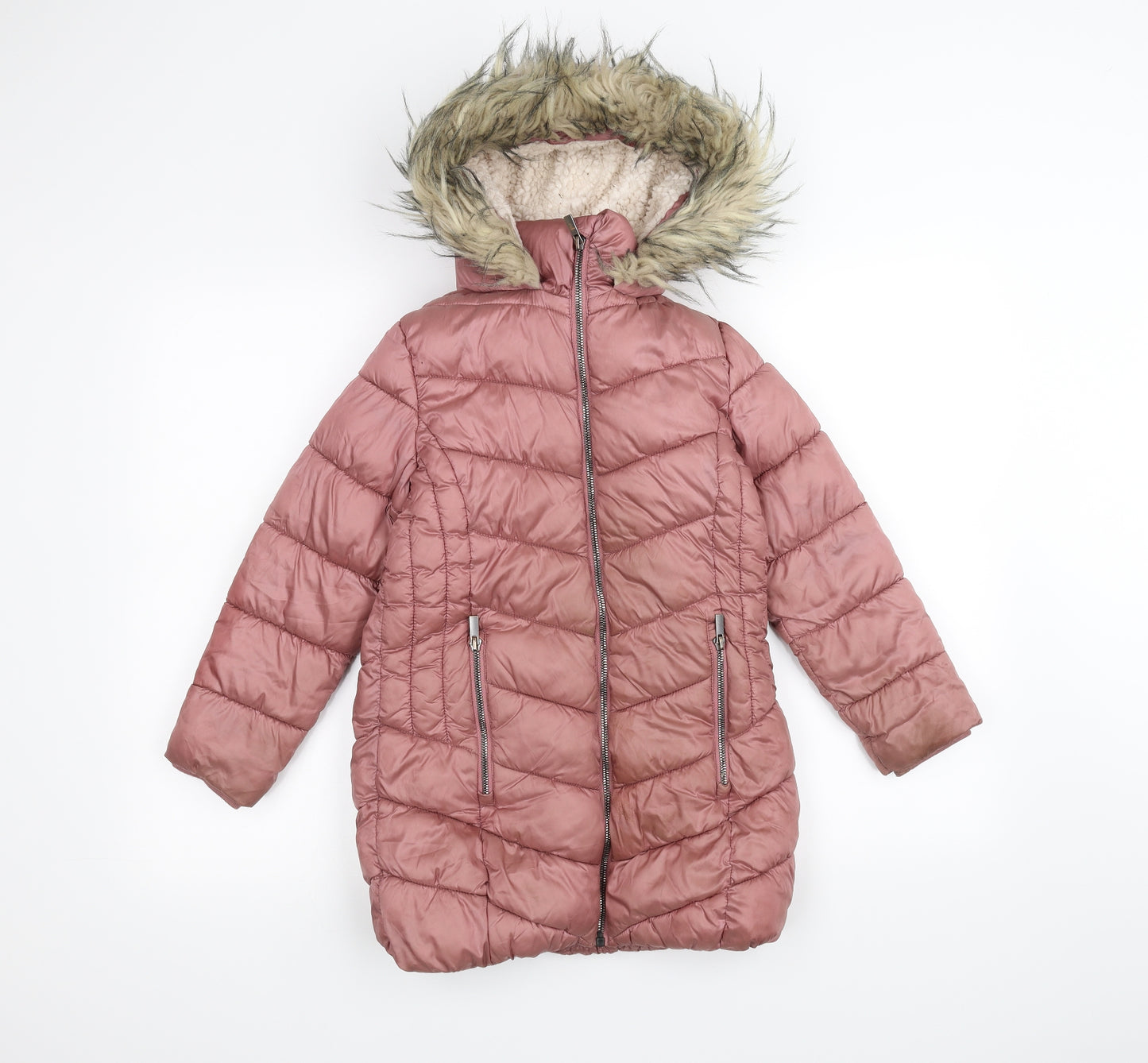 NEXT Girls Pink   Puffer Jacket Coat Size 8 Years