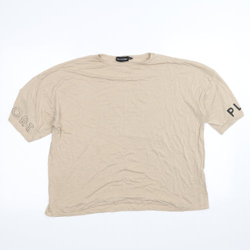 PRETTYLITTLETHING Womens Brown   Basic T-Shirt Size 12