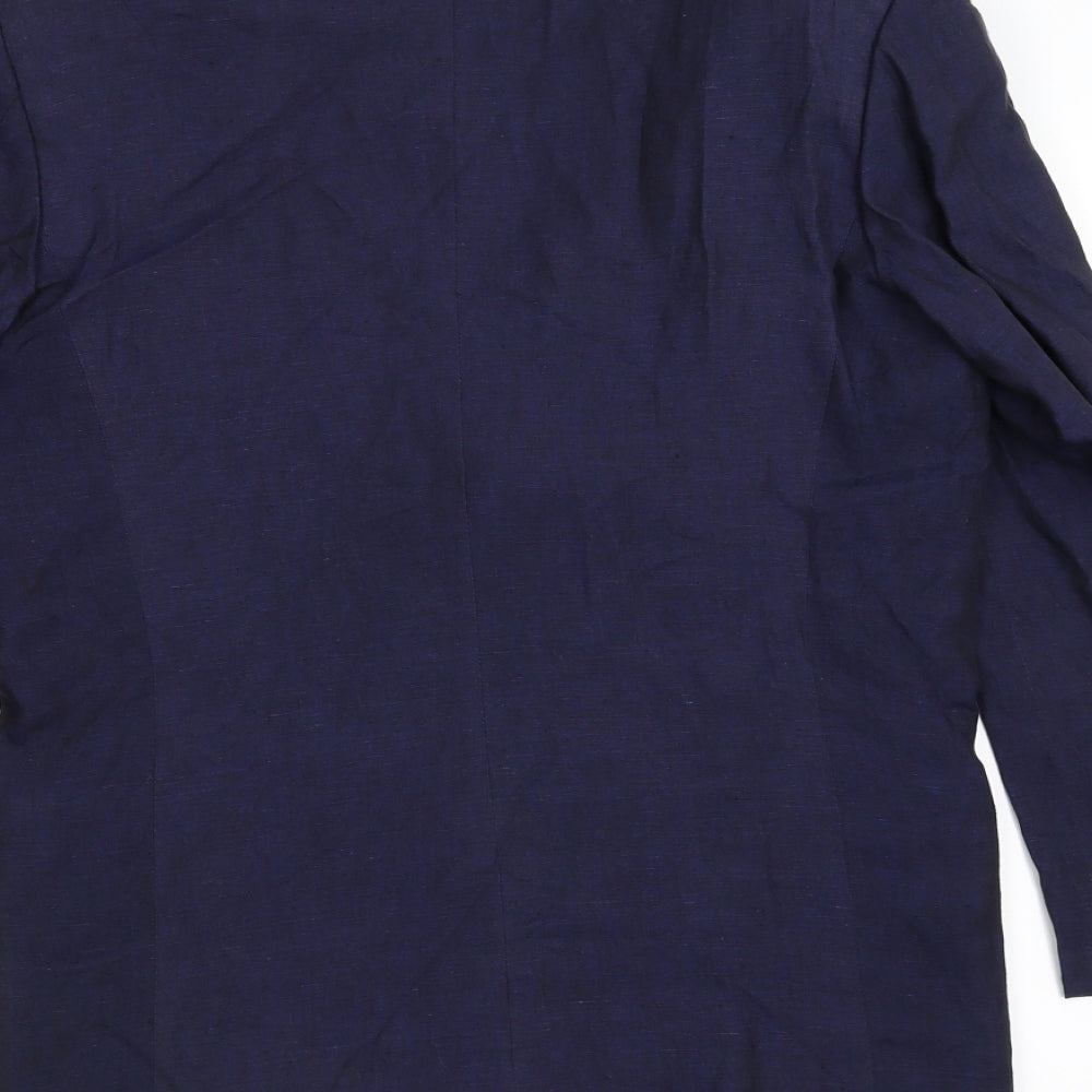 Puro lino Mens Blue   Jacket Suit Jacket Size 40