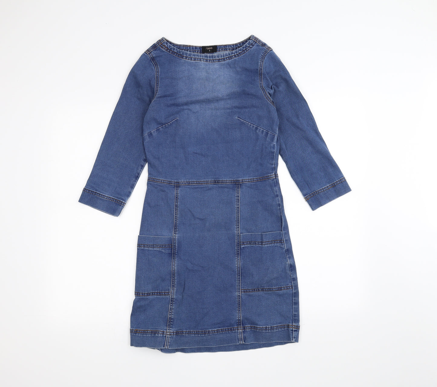 /denim Womens Blue   A-Line  Size 8