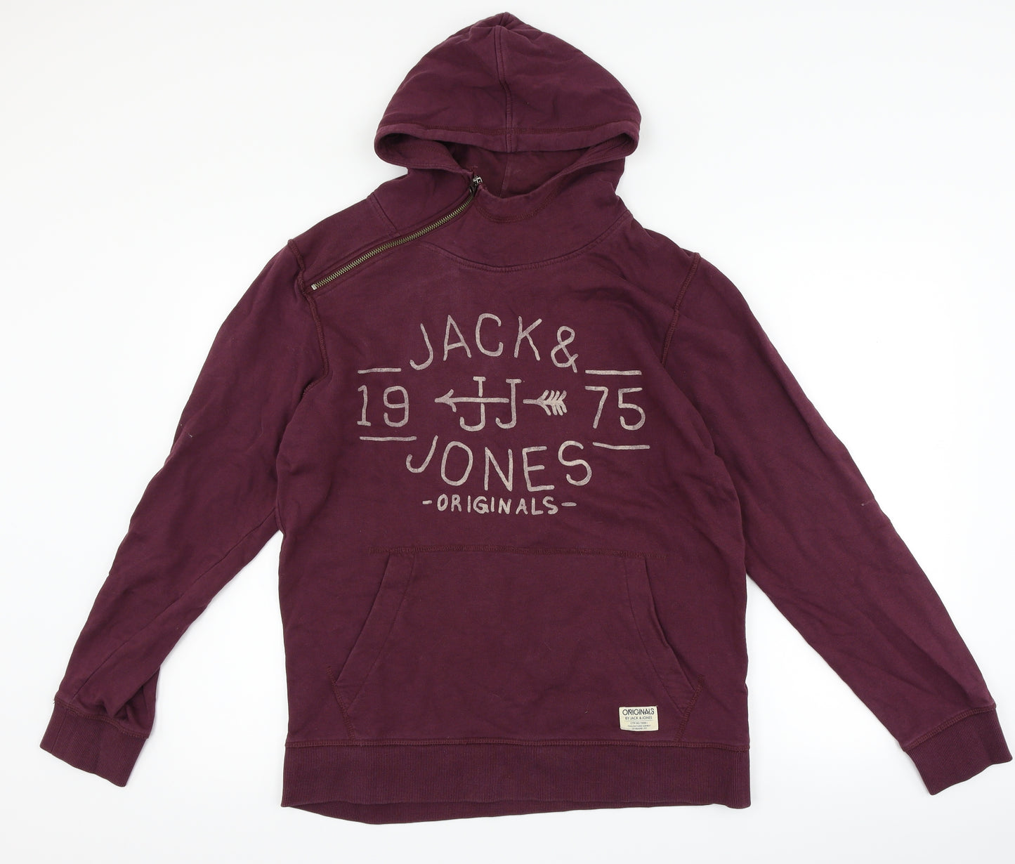 JACK & JONES Mens Purple   Pullover Hoodie Size L