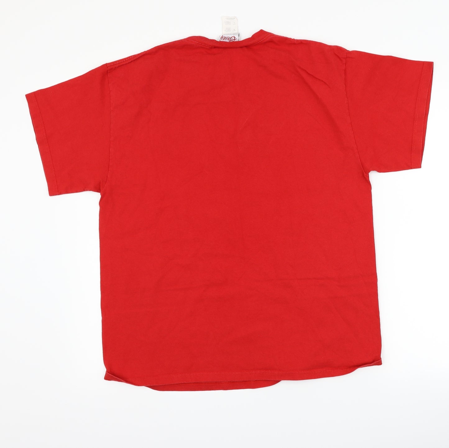Disney Mens Red    T-Shirt Size L  - Disney Mickey Mouse