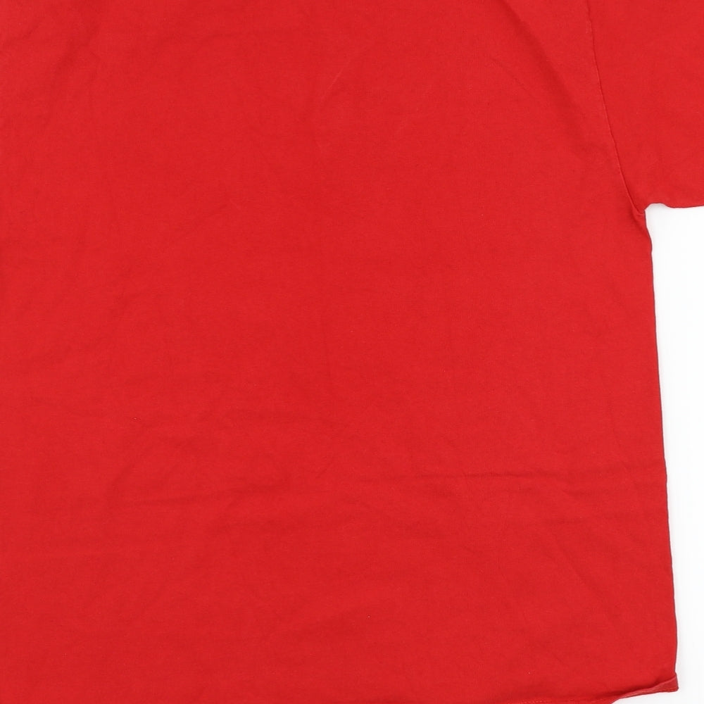 Disney Mens Red    T-Shirt Size L  - Disney Mickey Mouse