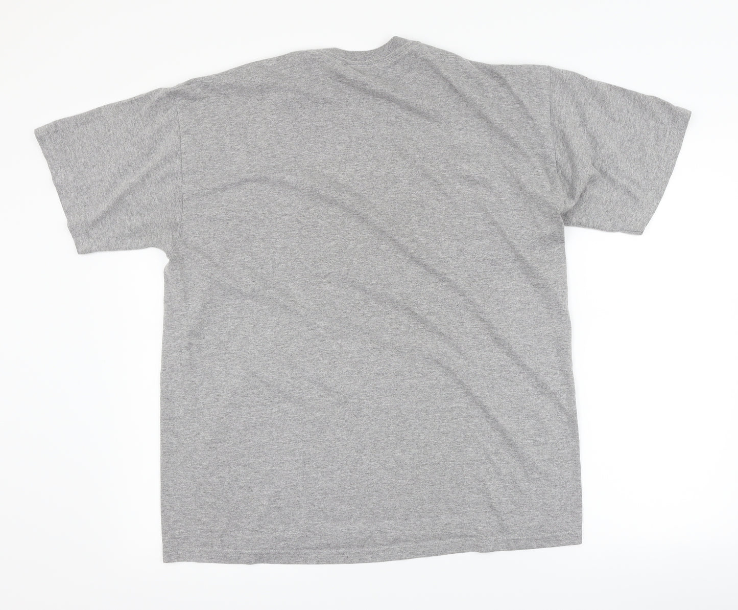 Disney Mens Grey    T-Shirt Size L  - disney american flag